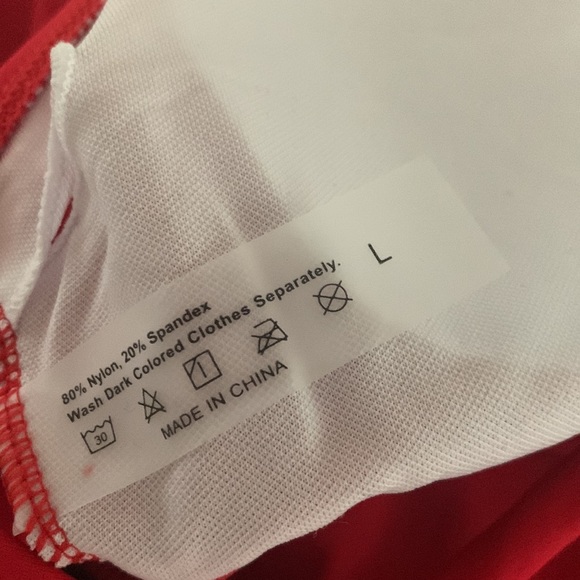 Brand new never worn red bathing suit dress with shorts - Picture 5 of 7